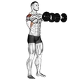 Dumbbell lateral to front raise